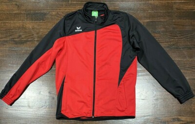 Erima Shooter Training Full Zip Soccer Jacket Women's Size UK S 34/36  Red/Black