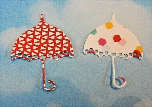 Die Cut cuts small umbrellas x 12 mixed colours Pack 1 topper - Picture 5 of 7