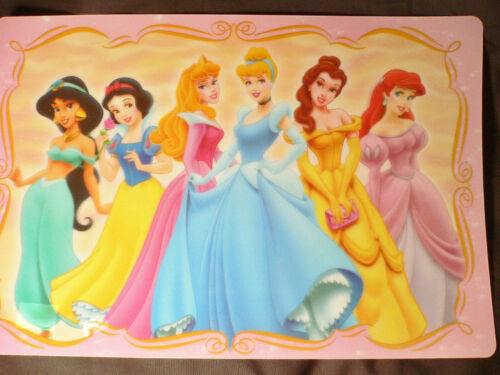 PLACE MAT~Jasmine+Snow White+Ariel+Belle+Cinderella+Aurora~NWT~Disney Parks - Picture 1 of 7