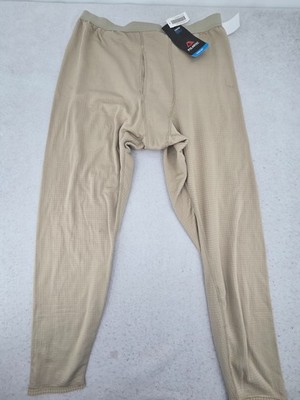 Peckham Military Base Layer Pants Men XL Beige Polartec Power Dry Long Johns NEW