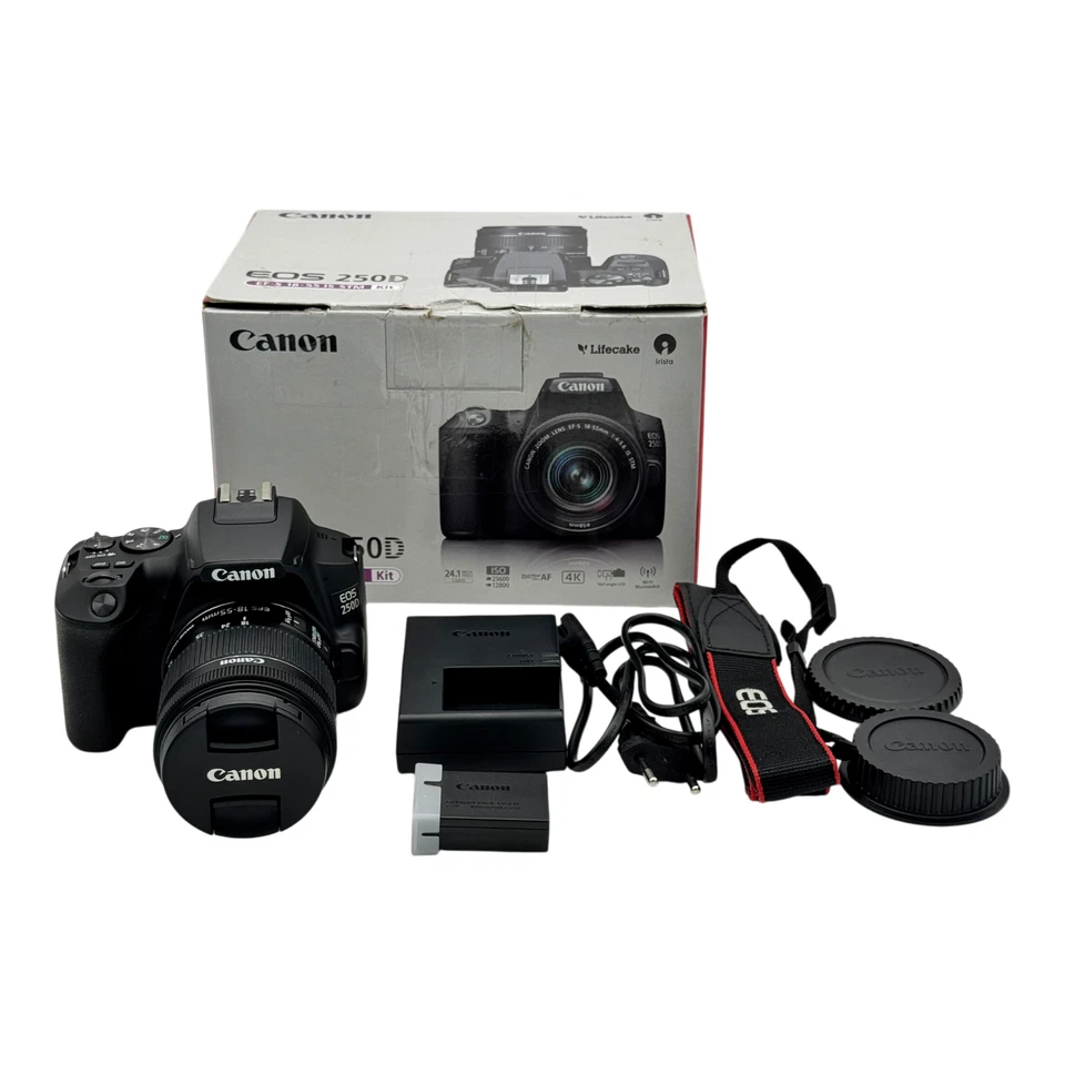 Canon EOS 250D EF-S 18-55mm IS STM Kit  1000 Ausl. Neuwertig MwSt. ausweisbar - Bild 1 von 4