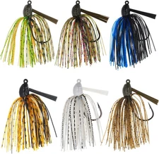 Reaction Tackle Swim Jigs for Bass 1/2oz, Variety (6-Pack) 1 of each color 