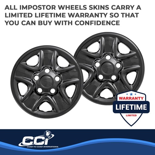 Coast To Coast 18 Inch 5-Spoke Gloss Black Snap-On Wheel Cover Set of 4 for
