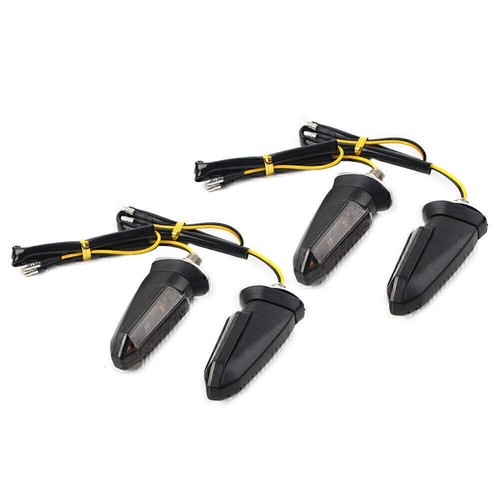 4X Indicatore di Direzione LED Moto Ambra Indicatore di Direzione Luce Lampada Fumo Universale - Foto 7 di 11