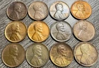 BETTER DATES Lincoln Wheat Cent 1C Collection, High Grade AU/UNC, 12 Coins Total
