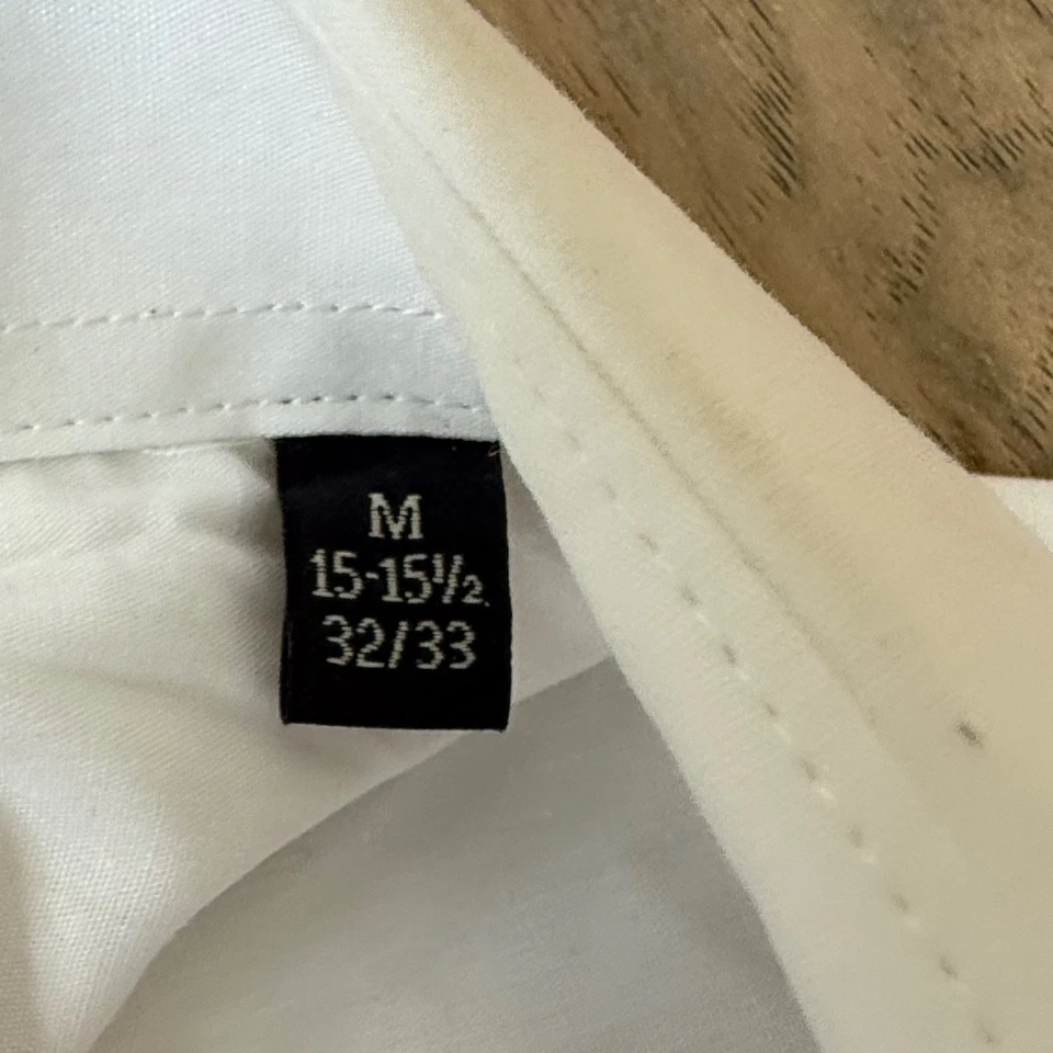 U.S. Polo Assn. Camisa de vestir blanca lisa ajustada para hombre, talla M, nueva con etiquetas Foto 4 de 4