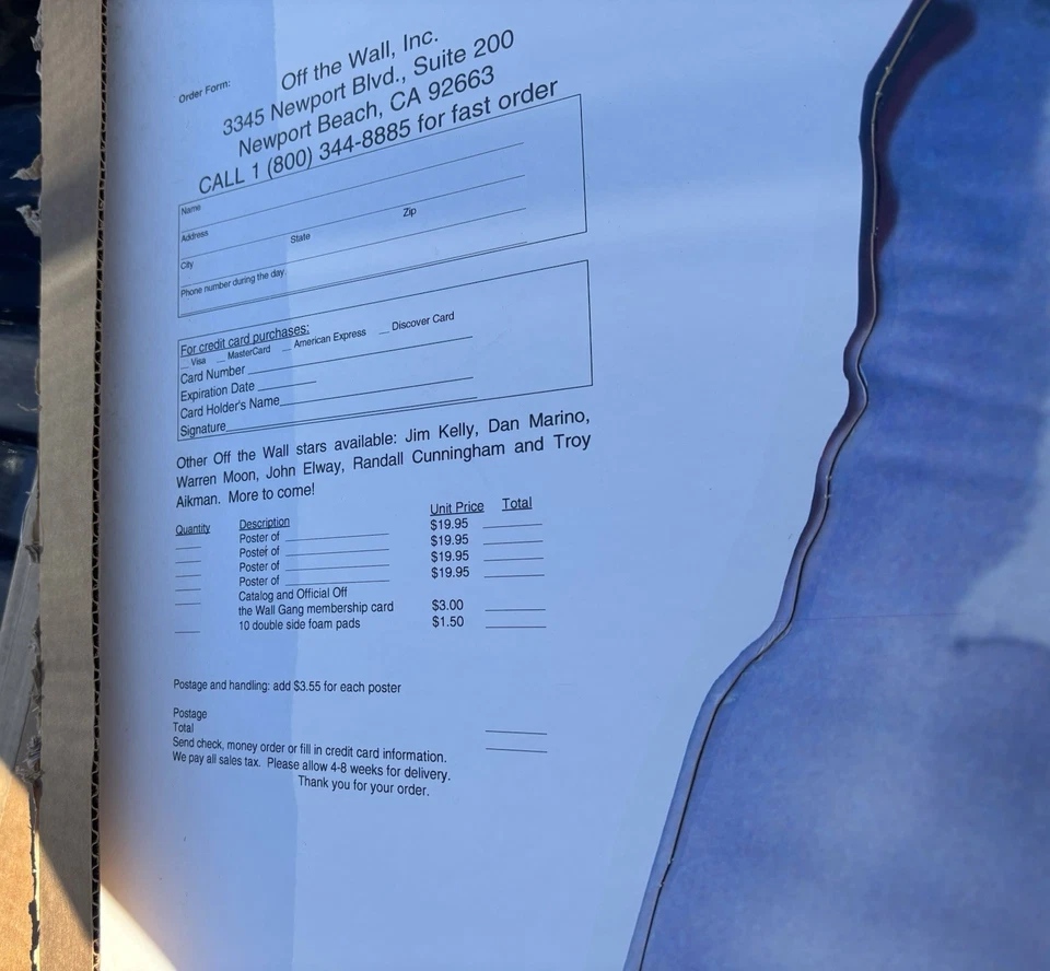 Jim Kelly 1992 nuevo en caja cartón tamaño natural recortado de pie nuevo en caja billetes de búfalo Foto 4 de 4