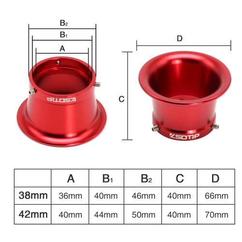 55mm Dark Gray Motorcycle Air FilterVelocity Stacks Hom Cup For 32/34mm Carb - Picture 5 of 10