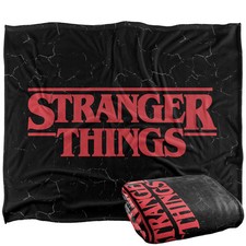 Image of Stranger Things Logo Officially Licensed Super Soft Throw Blanket 152 x 127 cm
