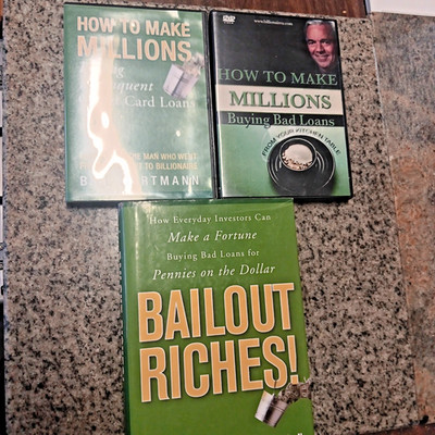 BILL BARTMANN GET RICH MAKE MONEY HUSTLE BUY DEBT BOOK DVD FREE SHIPPING