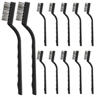 12 StüCk Mini Metall DrahtbüRsten Edelstahl DrahtbüRste Set