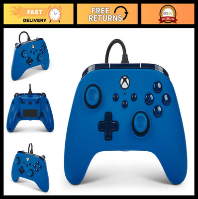 Wired Xbox Series X|S Controller - Blue, 10ft USB-C Cable, Mappable Buttons, Tri