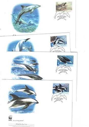 Australia 2009 Whales on WWF FDCs       (4 Covers)