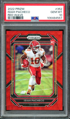 Isiah Pacheco [Red] #352 2022 Panini Prizm card