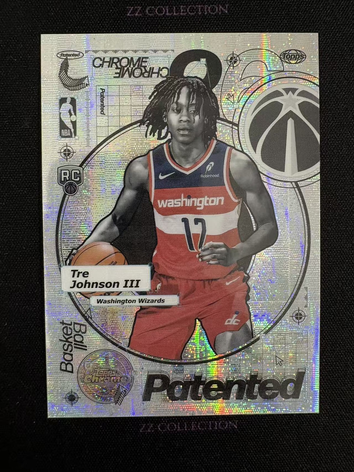 2025-26 Topps Chrome Basketball RC Tre Johnson III Patented Case Hit SSP -LYQ