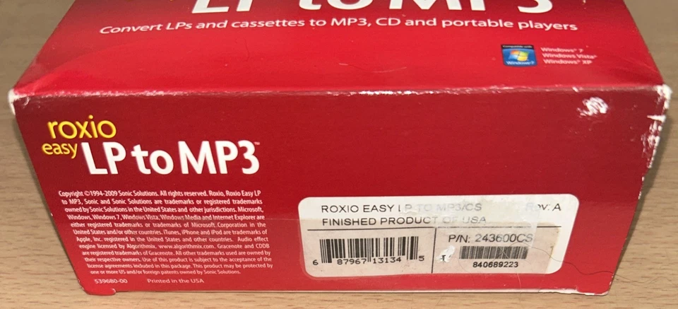 Roxio Easy LP to MP3 Convert LPS & Cassettes to MP3 New In Box - Image 2 of 4