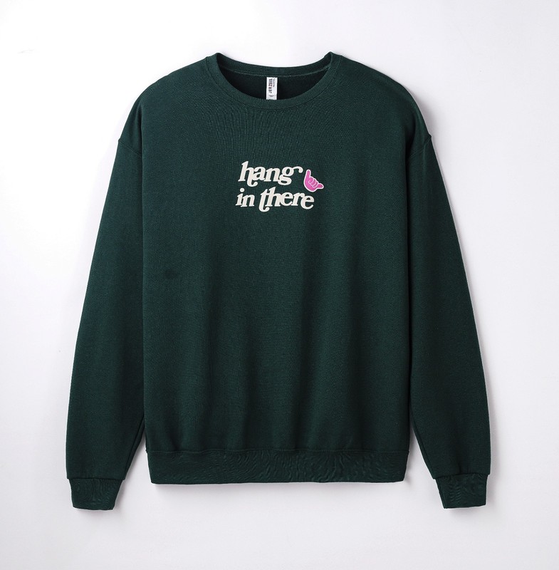 Hang In There sweatshirt new - Green - Size Large