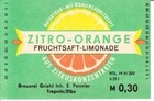 1 label Trebitz ((Trepnitz)), Zitro-Orange GDR