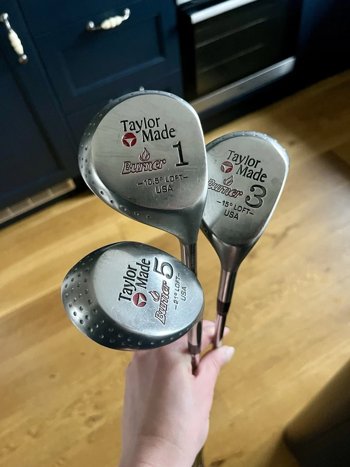Taylormade Burner Driver & #3 & #5 Woods Steel Shaft Regular Flex Right Handed - Image 2 of 4