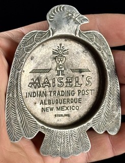 Fred Harvey “Era” Native American Stamped Ashtray Maisel’s Trading Post Rare!