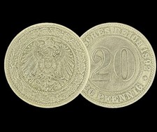 Preußen 20 Pfennig Kupfernickel Münze 1892 A Berlin Deutsches Reich Wilhelm II.