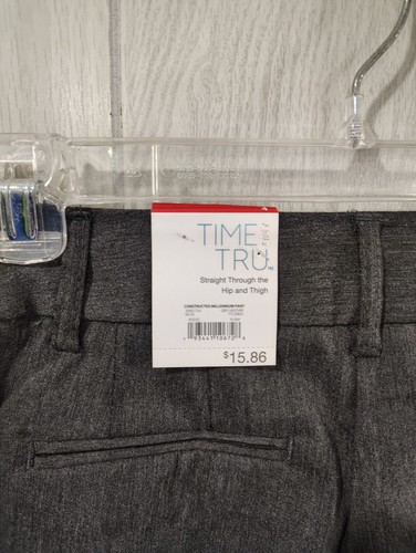 Time And Tru Women's Constructed Millennium Pants Size 4 Average Grey Career - Picture 3 of 9