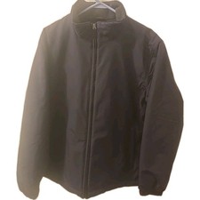 Lands End Kids Polartec Full Zip Softshell Jacket Fleece Lined Purple XL 18/20