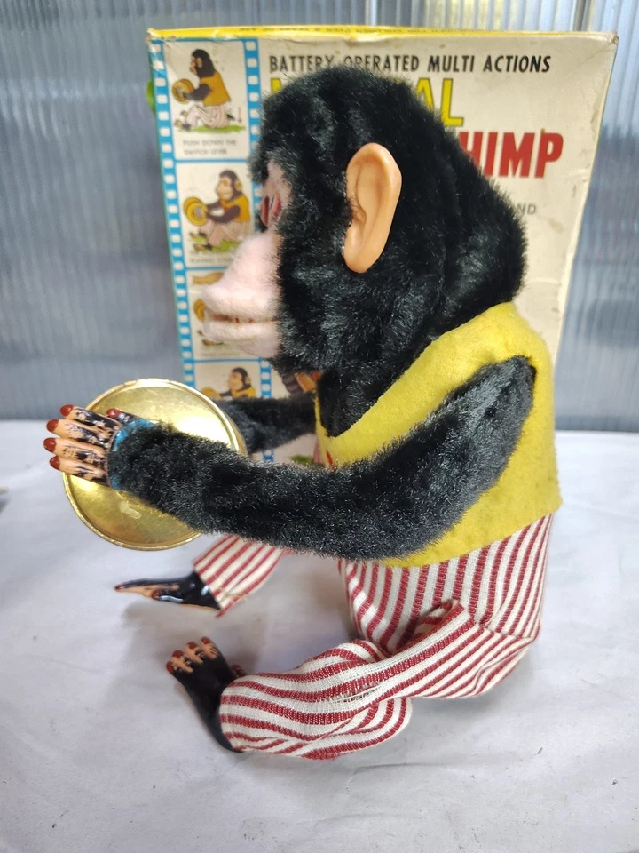 Platillos musicales de colección Jolly Chimp toca Daishin Japón en caja #7061 para piezas Foto 4 de 4