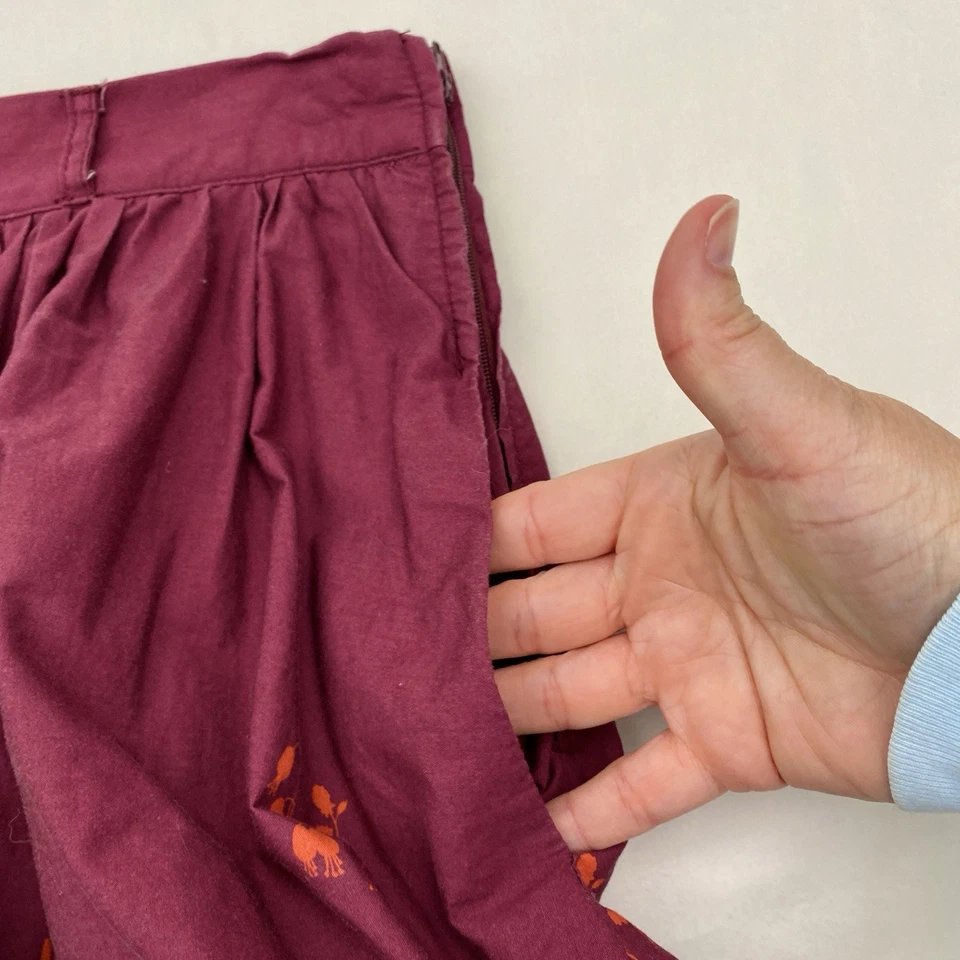 Modcloth Knee Length Floral A Line Skirt Womens Medium Pockets Boho Cottagecore - Image 3 of 4