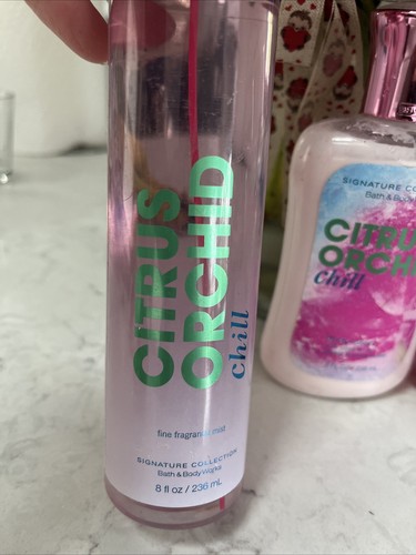 BATH & BODY WORKS Citrus Orchid Chill Body Lotion ,gel& Spray, Lot If 3 RARE - Picture 3 of 5