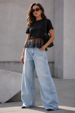 Zara Black Cotton T-Shirt Women s Small Basic...