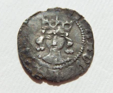 A586 - Richard II Silver Hammered York Local Dies Penny. 1377-99.