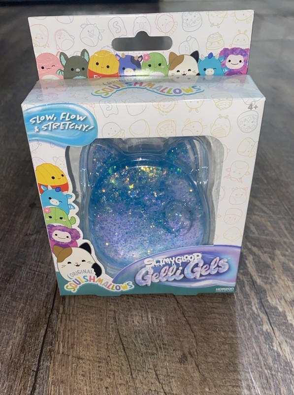 Squishmallows Gelli Gels BLUE Squishy Sensory Toy Brand NEW Fidget Sparkle