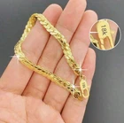 Pulsera Esclava Brazalete Manilla de Oro 18K  Para Hombre Mujer Unisex Joyeria