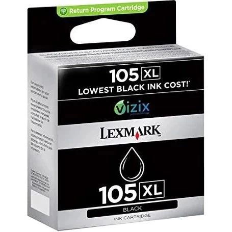 Lexmark 105XL Noire cartouche d'encre authentique (TVA incluse) - Photo 1/1