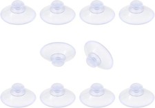 10 Pack 20mm Suction Cups for Glass Table Tops, Rubber Transparent Sucker Pads