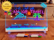 Lumiboard LED Drawing Board, 13.8'' X 10'' LED Note Board with Colors, 5 Modes &