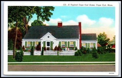 Postcard A Typical Cape Cod Home, Cape Cod, Mass.   Z65