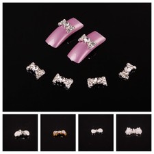 10PCS 3D Nail Art Charms Crystal Bows and Rhinestones for Nail DIY Decoration