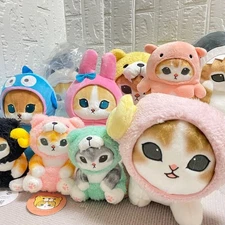 mofusand Plush Toy Set Sheep Cat Shark Cat Bear Cat 11.8-12in Pink Green Black