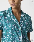 NWT JCREW Short-sleeve Cotton Short Pajama Set Evergreen Forest Size Small — photo 3