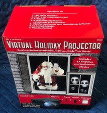 Mr Christmas Virtual Holiday Projector 2017 Halloween Christmas Movies NIB