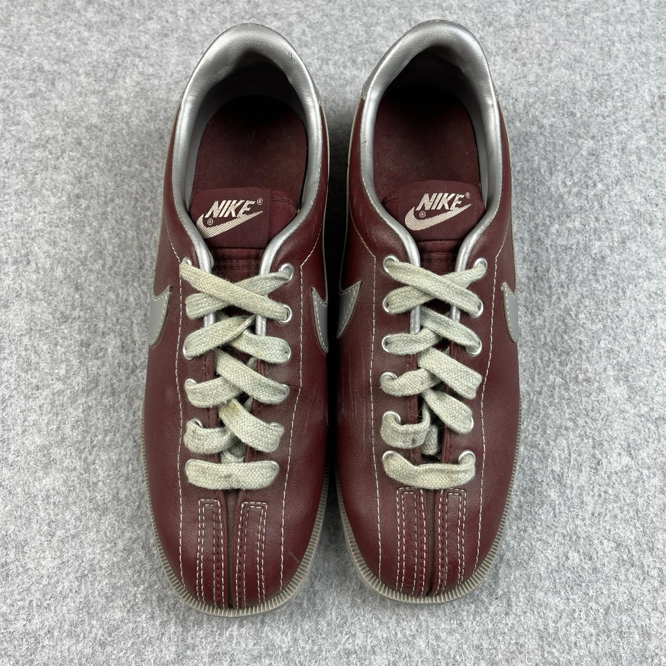Vintage 1980s Nike Bowling Shoes Womens Size 8 Maroon Red Swoosh 830507sn - Image 3 of 4