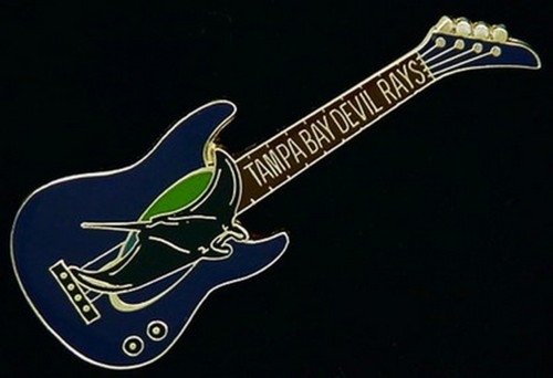 tampa bay devil rays guitar pin ~ mlb ~ baseball