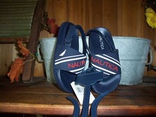 NAUTICA BOYS TODDLER POOL BEACH SHOES SIZE 9 ADJUSTABLE PLAY SUMMER BLUE NEW