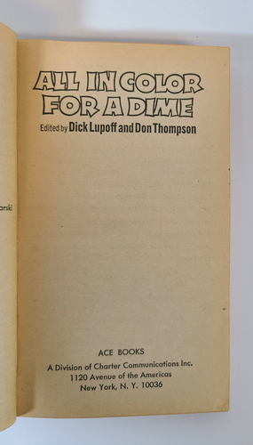 All In Color For A Dime By Dick Lupoff & Don Thompson ~ 1970 ~ Paperback - Imagen 6 de 8