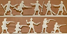 Accurate U.S Militia set 2 - 10 unpainted 54mm toy soldiers in white color