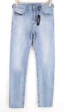 DIESEL Buster 081AL Jeans Pour Hommes W27/L32 Slim Taper Bleu Clair Stretch II