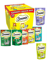 Dreamies Cat Treats Variety Chicken Cheese Salmon Turkey Duck Catnip Tuna 12x60g