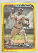 2024 Topps Series 2 - Yellow Crackle #585 Chase Silseth /50